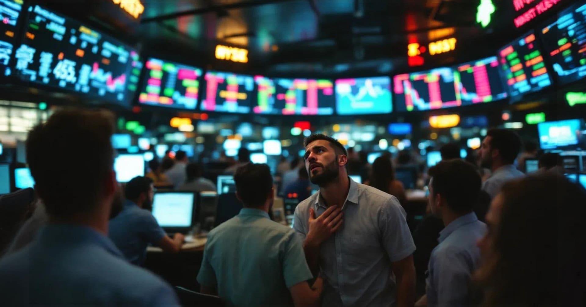 Envato AI generated image of a stock market experiemcing a risky session